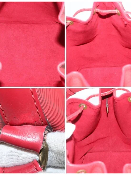 LOUIS VUITTON Epi Petit Noe Shoulder Bag Red M44107 LV Auth BA10912 - Picture 15 of 16